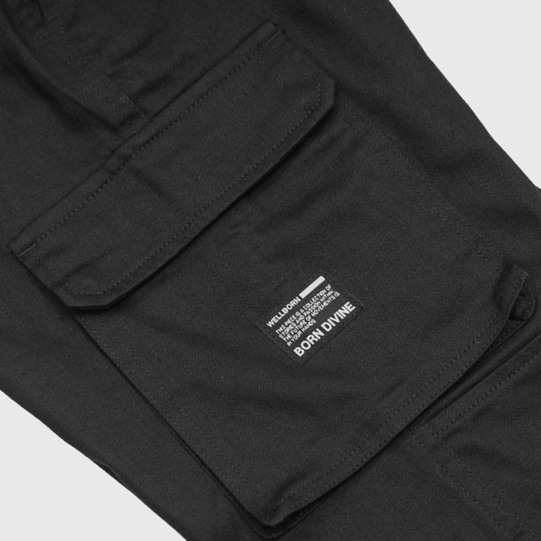 Box Cargo Pants Black Wellborn